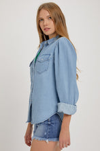 Load image into Gallery viewer, PREORDER Shirring Sleeve Relaxed Fit Button Down