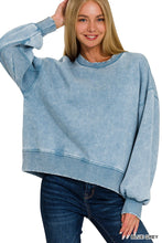 Load image into Gallery viewer, Acid Wash Fleece Oversized Pullover