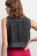 Load image into Gallery viewer, CROPPED COTTON SLEEVELESS TOP