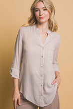 Load image into Gallery viewer, Striped Roll Up Sleeve Blouse