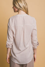 Load image into Gallery viewer, Striped Roll Up Sleeve Blouse