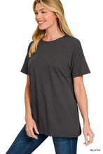 Load image into Gallery viewer, Cotton Boyfriend Round Neck Tee