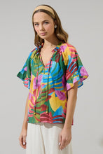 Load image into Gallery viewer, Tropical Erie Split Neck Top