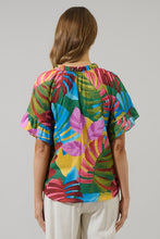 Load image into Gallery viewer, Tropical Erie Split Neck Top
