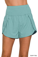 Load image into Gallery viewer, HIGH WAISTED ZIPPERED BACK POCKET RUNNING SHORTS