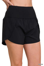 Load image into Gallery viewer, HIGH WAISTED ZIPPERED BACK POCKET RUNNING SHORTS