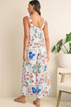 Load image into Gallery viewer, Square Neck Tank & Wide Leg Pants Boho Floral Set