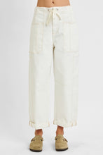 Load image into Gallery viewer, HIGH RISE CROP WIDE BARREL CARGO POCKET