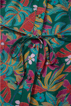 Load image into Gallery viewer, Floral Frill V Neck Puff Sleeve Ruffle M