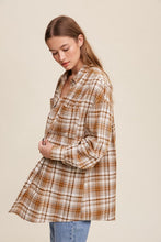 Load image into Gallery viewer, Plaid Button-down Oversized Shirt
