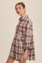 Load image into Gallery viewer, Plaid Button-down Oversized Shirt