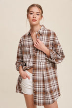 Load image into Gallery viewer, Plaid Button-down Oversized Shirt