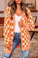 Load image into Gallery viewer, Checkerboard Open Front Cardigan