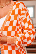 Load image into Gallery viewer, Checkerboard Open Front Cardigan