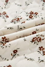 Load image into Gallery viewer, Floral Print Zip Up Quilted Vest