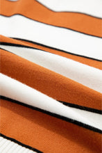 Load image into Gallery viewer, Stripe Ribbed Polo Collar Drop Shoulder