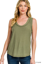 Load image into Gallery viewer, Slub Raw Edge Detail Tank Top