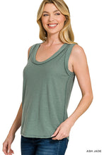 Load image into Gallery viewer, Slub Raw Edge Detail Tank Top