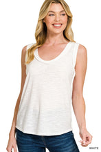 Load image into Gallery viewer, Slub Raw Edge Detail Tank Top