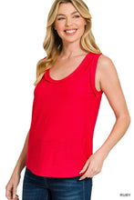 Load image into Gallery viewer, Slub Raw Edge Detail Tank Top