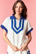 Load image into Gallery viewer, Polka Dot Quarter Zip Dolman Top
