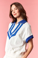 Load image into Gallery viewer, Polka Dot Quarter Zip Dolman Top