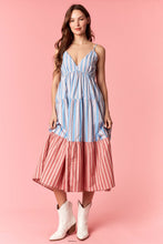 Load image into Gallery viewer, Multi Stripe Bow Tie Dressy Romper