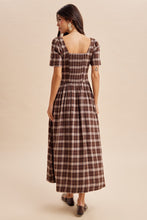 Load image into Gallery viewer, Tartan Drop Waist Maxi Dress
