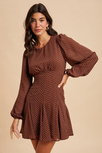 Load image into Gallery viewer, Polka Dot Flared Mini Dress