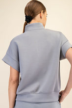 Load image into Gallery viewer, MODAL SCUBA QUARTER ZIP SHORT SLEEVE TOP