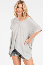Load image into Gallery viewer, Pin Striped Shark Bite Hem Casual Top