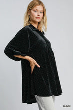 Load image into Gallery viewer, Velvet Collared Tunic Dress