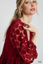 Load image into Gallery viewer, Tiered Velvet Mini Dress