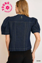 Load image into Gallery viewer, V Neck Denim Button Down Top