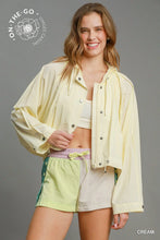 Load image into Gallery viewer, Cropped Hooded Windbreaker Jacket