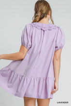 Load image into Gallery viewer, Embroidered Collar Mini Dress