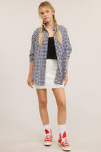 Load image into Gallery viewer, Oversized Gingham Button Down Shirt