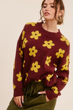 Load image into Gallery viewer, Daisy Detail Cozy Long Sleeve Sweater To