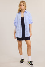 Load image into Gallery viewer, Oversized Gingham Button Down Shirt