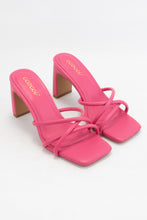Load image into Gallery viewer, Jenna Square Toe Strappy Slip On Block H