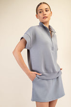 Load image into Gallery viewer, MODAL SCUBA QUARTER ZIP SHORT SLEEVE TOP
