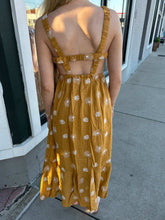 Load image into Gallery viewer, Tropical Embroidered Open Back Midi Dres