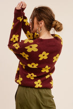 Load image into Gallery viewer, Daisy Detail Cozy Long Sleeve Sweater To