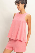 Load image into Gallery viewer, Sleeveless Round Neck Top & Shorts Set
