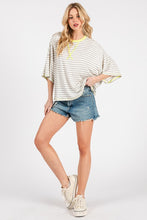 Load image into Gallery viewer, Striped Oversized T-Shirt with Contrast