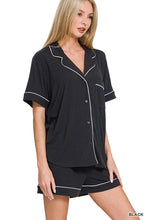 Load image into Gallery viewer, SHORT SLEEVE BUTTON DOWN PJ SET