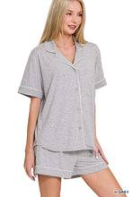 Load image into Gallery viewer, SHORT SLEEVE BUTTON DOWN PJ SET
