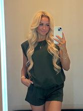 Load image into Gallery viewer, French Terry Sleeveless Top Shorts Set