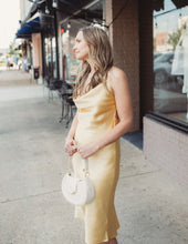 Load image into Gallery viewer, Cowl Neck Satin Midi Dress