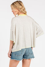 Load image into Gallery viewer, Striped Oversized T-Shirt with Contrast